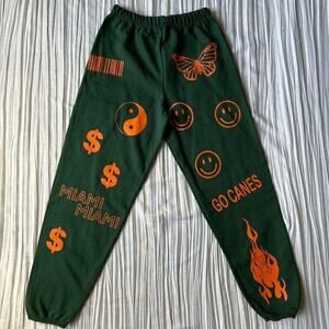 University of Miami green sweatpants